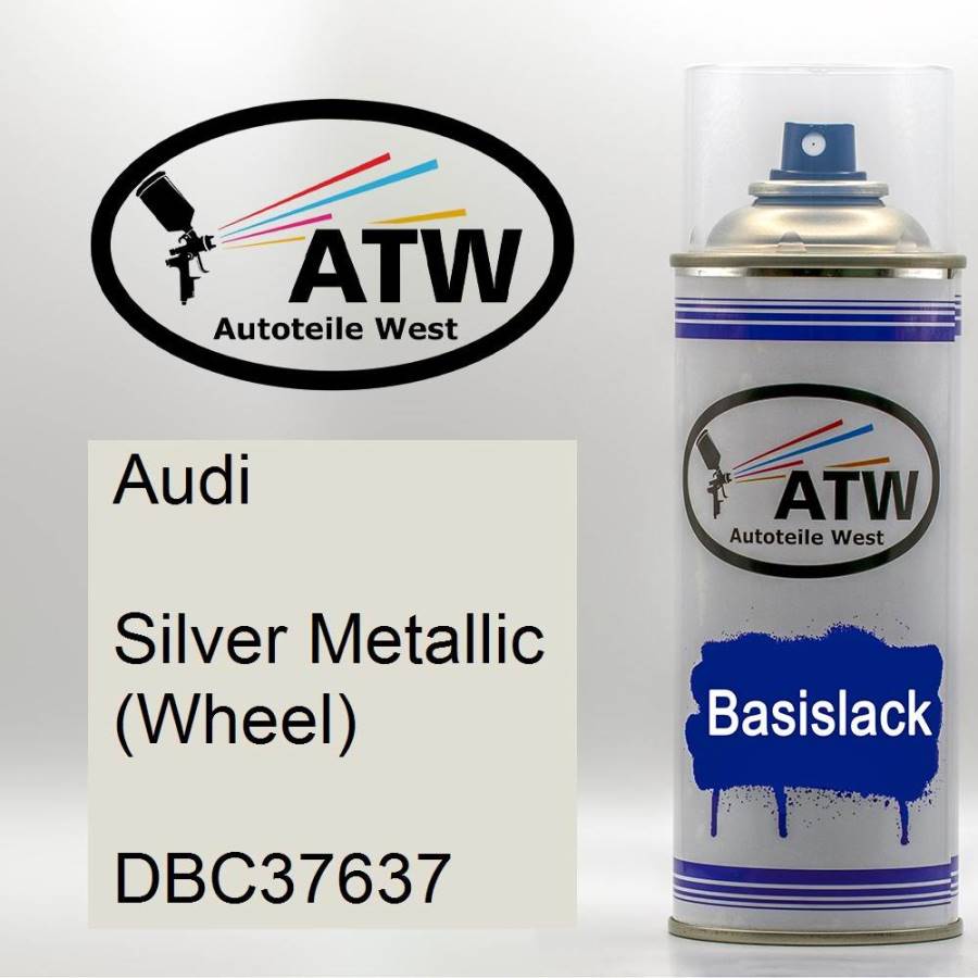 Audi, Silver Metallic (Wheel), DBC37637: 400ml Sprühdose, von ATW Autoteile West.